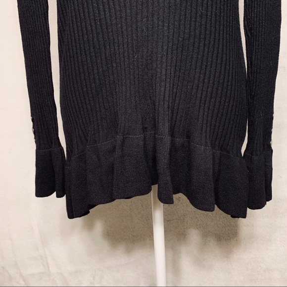 Cato | Black Ribbed Long-sleeve Light Sweater - Picture 2 of 5